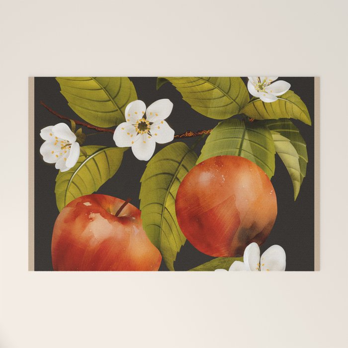 Apples Botanical Art 1 Welcome Mat Gallery Image 1