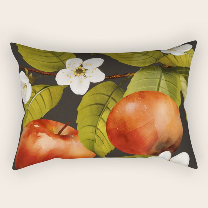 Apples Botanical Art 1 Rectangular Pillow Gallery Image 1