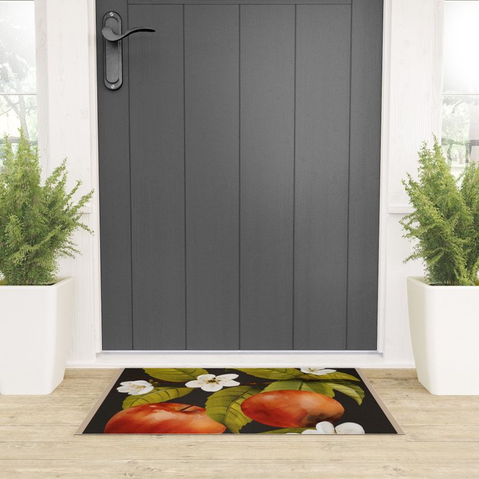 Apples Botanical Art 1 Welcome Mat Gallery Image 3