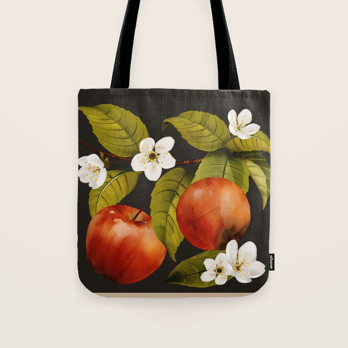 Apples Botanical Art 1 Tote Bag Gallery Image 1