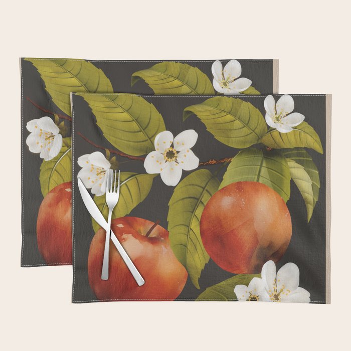 Apples Botanical Art 1 Placemat Gallery Image 1