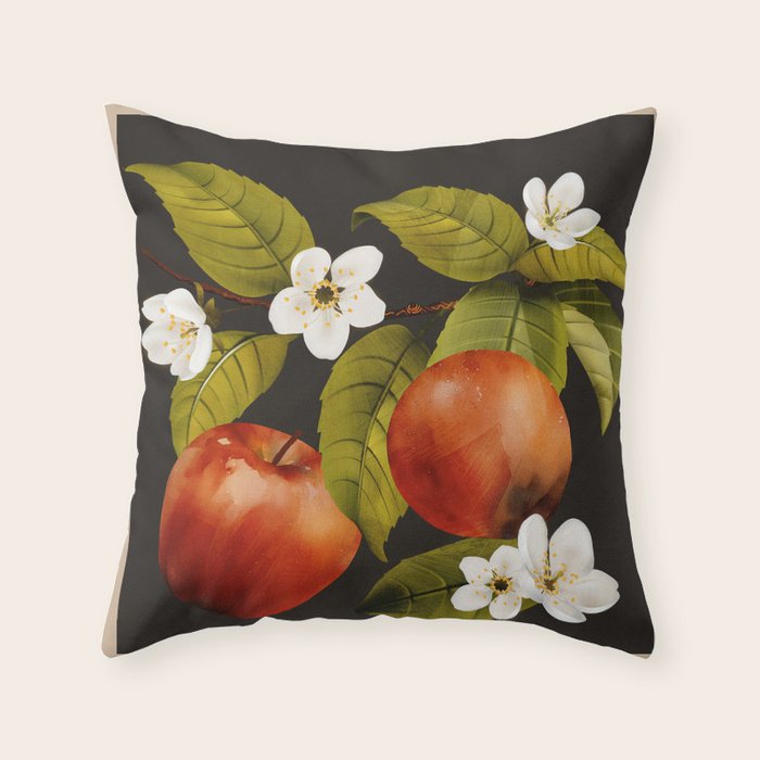 Apples Botanical Art 1 Throw Pillow Gallery Image 6