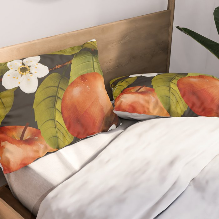 Apples Botanical Art 1 Pillow Sham Gallery Image 2