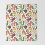 Cute vegetables Throw Blanket Gallery Image 2
