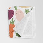 Cute vegetables Throw Blanket Gallery Image 3
