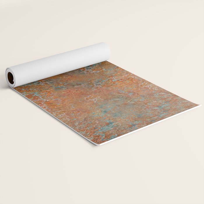 Vintage Rust Copper Yoga Mat Gallery Image 2