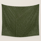 Lines (Olive Green) Wall Tapestry Gallery Image 4