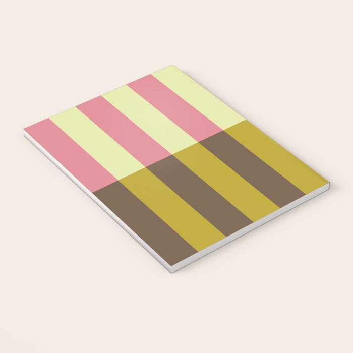 Retro Candy Stripe Pattern Notebook Gallery Image 3