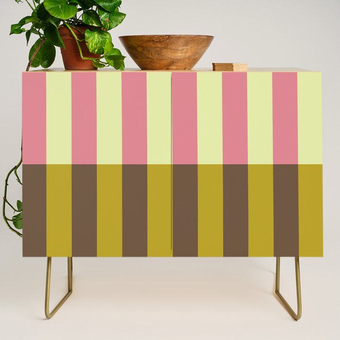 Retro Candy Stripe Pattern Credenza Gallery Image 1