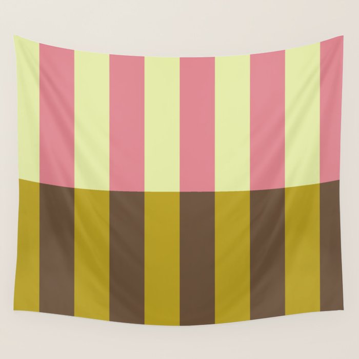 Retro Candy Stripe Pattern Wall Tapestry Gallery Image 4