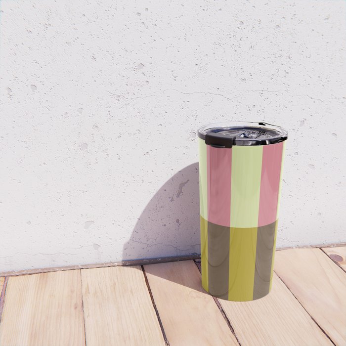 Retro Candy Stripe Pattern Travel Mug Gallery Image 4