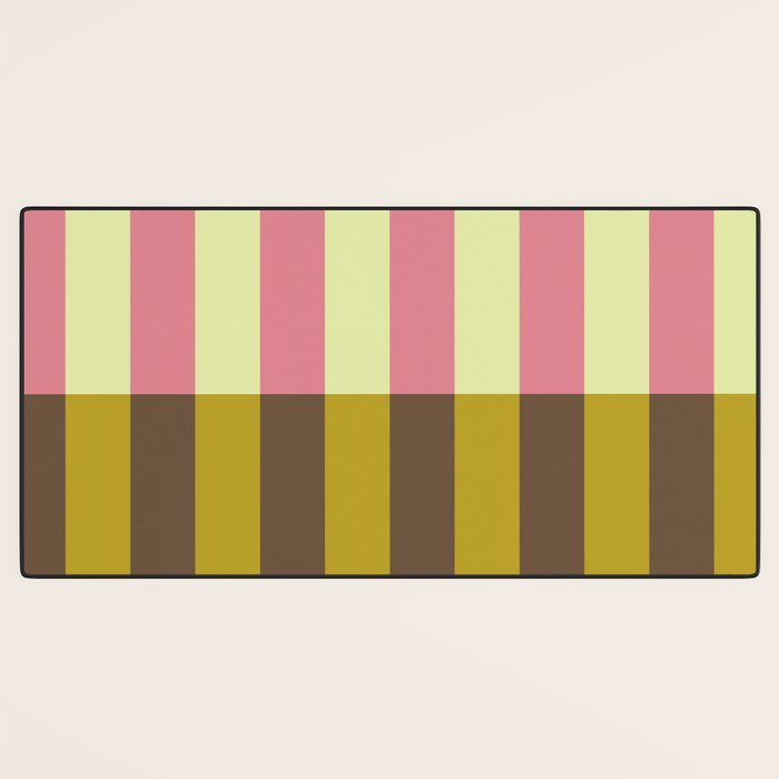 Retro Candy Stripe Pattern Desk Mat Gallery Image 3