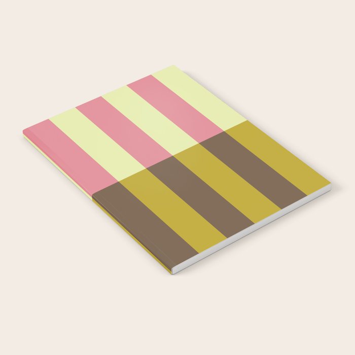 Retro Candy Stripe Pattern Notebook Gallery Image 1