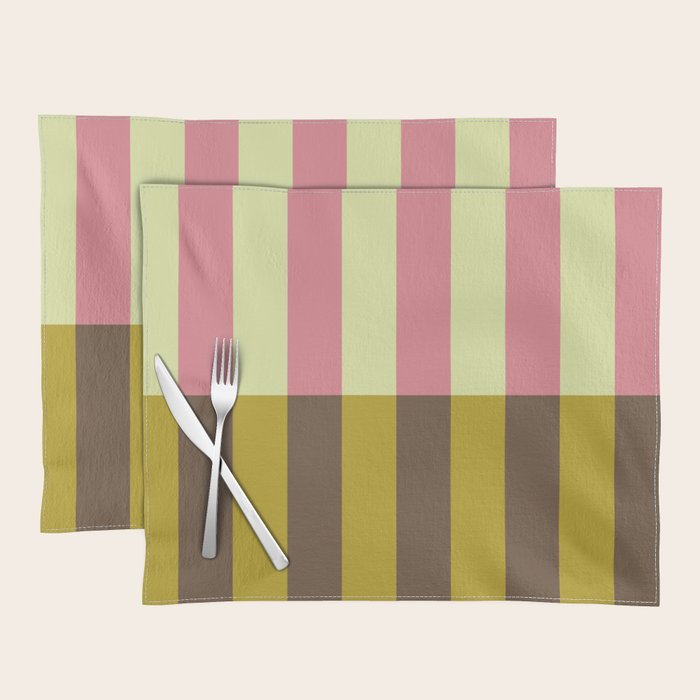 Retro Candy Stripe Pattern Placemat Gallery Image 1