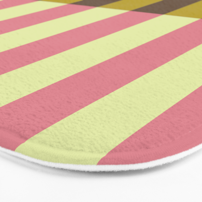 Retro Candy Stripe Pattern Bath Mat Gallery Image 3