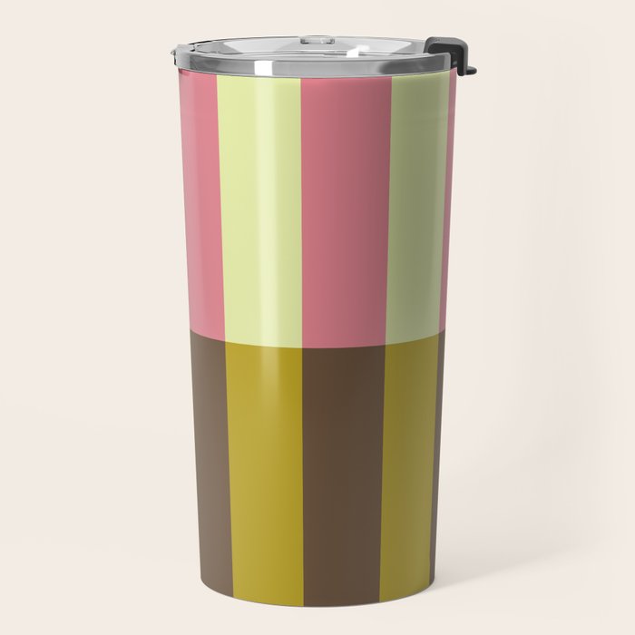 Retro Candy Stripe Pattern Travel Mug Gallery Image 2