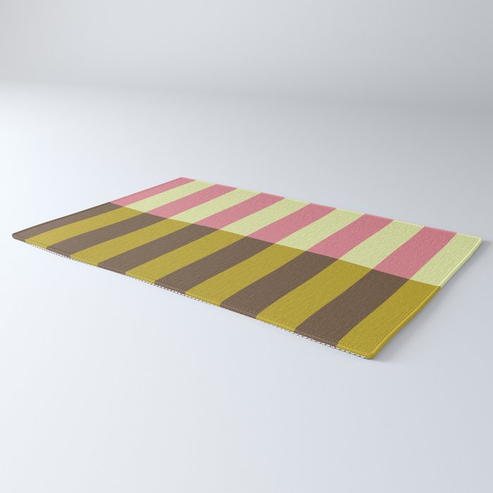 Retro Candy Stripe Pattern Rug Gallery Image 3