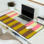 Retro Candy Stripe Pattern Desk Mat Gallery Image 2