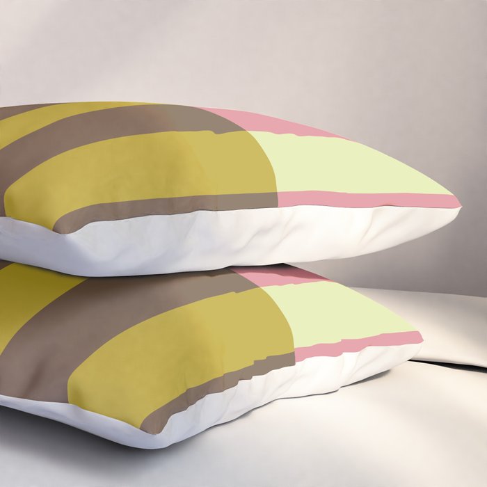 Retro Candy Stripe Pattern Pillow Sham Gallery Image 3