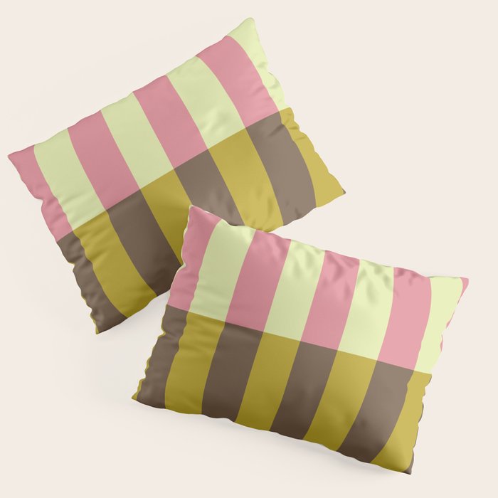 Retro Candy Stripe Pattern Pillow Sham Gallery Image 3