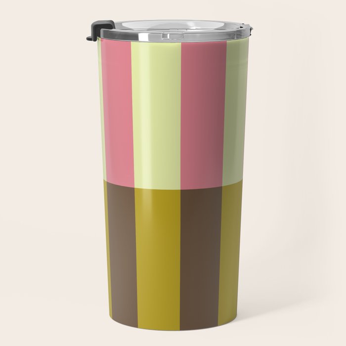 Retro Candy Stripe Pattern Travel Mug Gallery Image 3