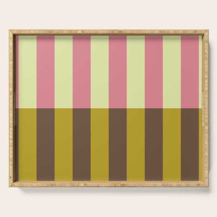 Retro Candy Stripe Pattern Serving Tray Gallery Image 1
