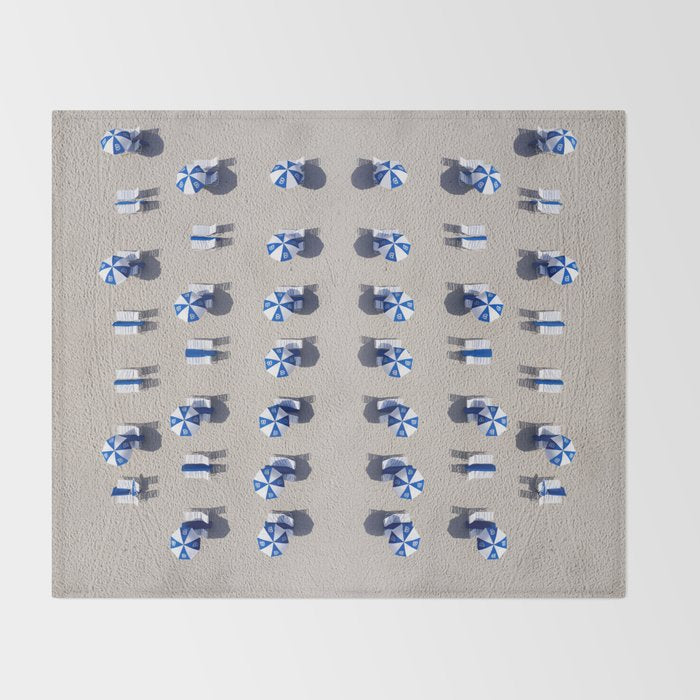 Beach Umbrellas Throw Blanket Gallery Image 2