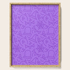 Fun halloween cartoon doodle art pattern Serving Tray Gallery Image 1
