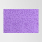 Fun halloween cartoon doodle art pattern Rug Gallery Image 2
