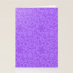 Fun halloween cartoon doodle art pattern Stationery Card Gallery Image 2