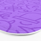 Fun halloween cartoon doodle art pattern Bath Mat Gallery Image 3