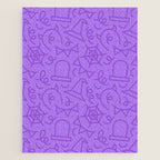 Fun halloween cartoon doodle art pattern Jigsaw Puzzle Gallery Image 1