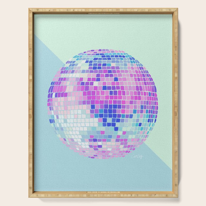 Disco Ball â Indigo Serving Tray Gallery Image 1