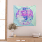 Disco Ball â Indigo Wall Tapestry Gallery Image 2