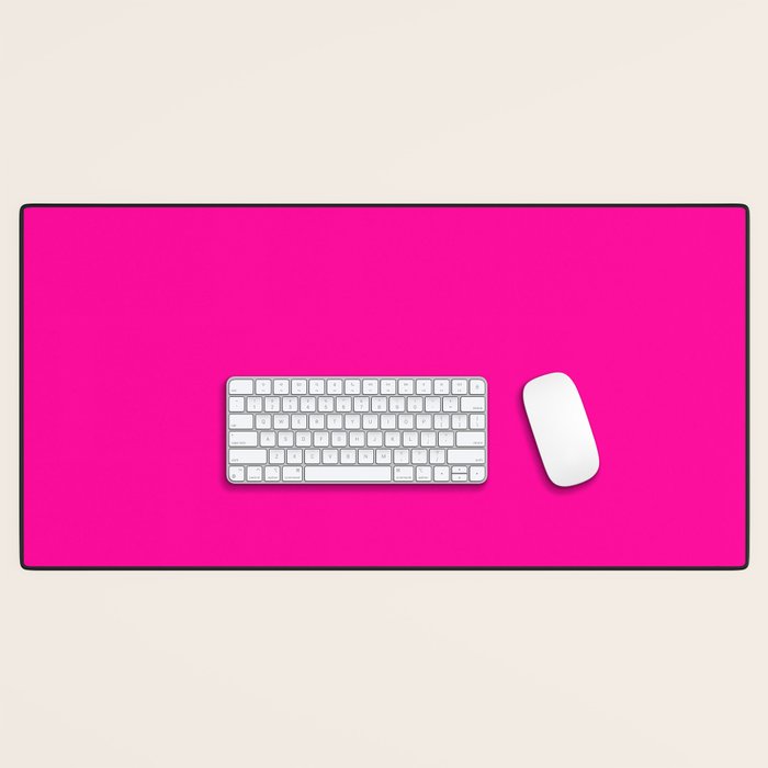 Solid neon pink  Desk Mat Gallery Image 1