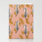 Paisley Tiger - soft pink & gold Stationery Card Gallery Image 2