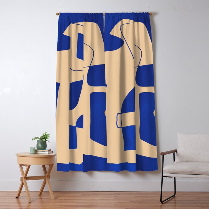 Modern Abstract Minimal Shapes 207 Window Curtain Gallery Image 5