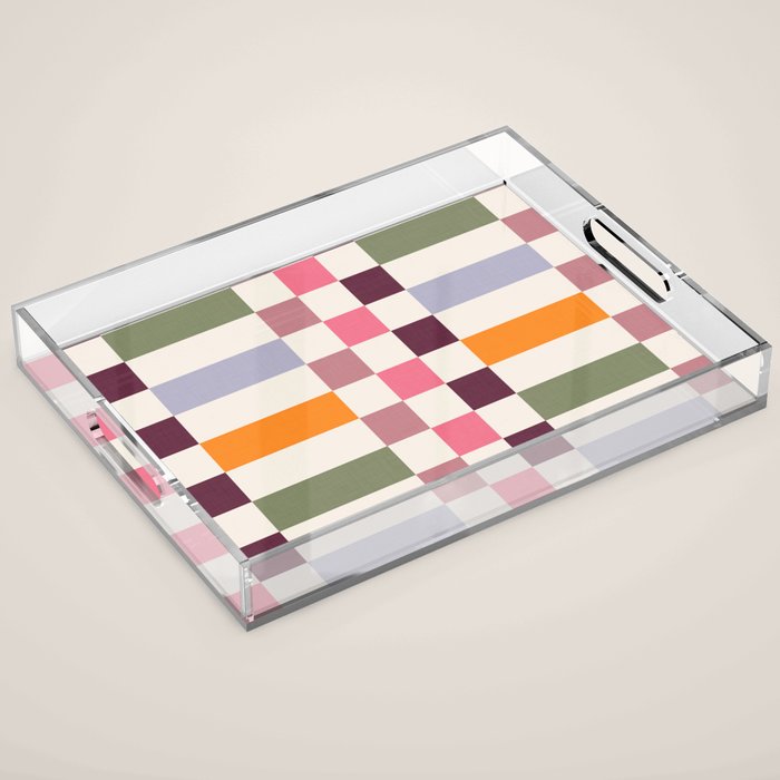 Checker Grid - eclectic Acrylic Tray Gallery Image 1