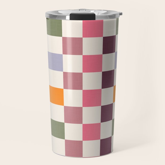 Checker Grid - eclectic Travel Mug Gallery Image 1