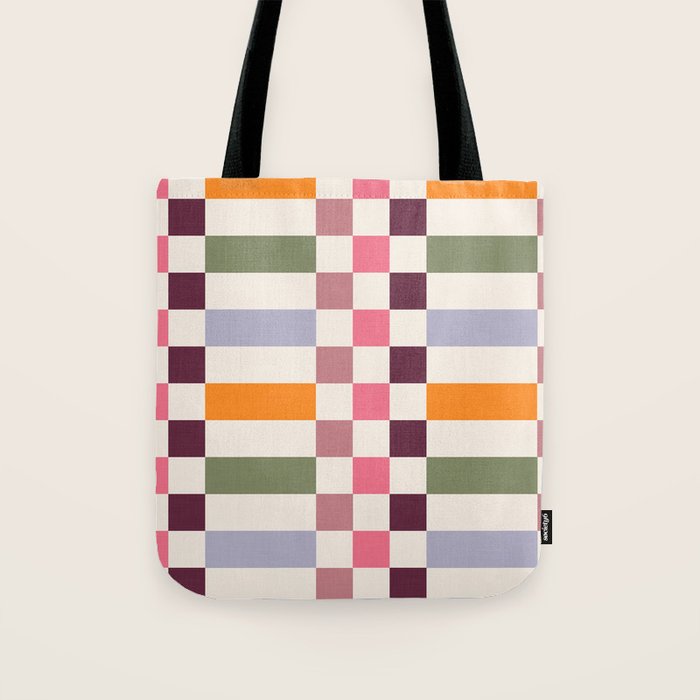 Checker Grid - eclectic Tote Bag Gallery Image 1