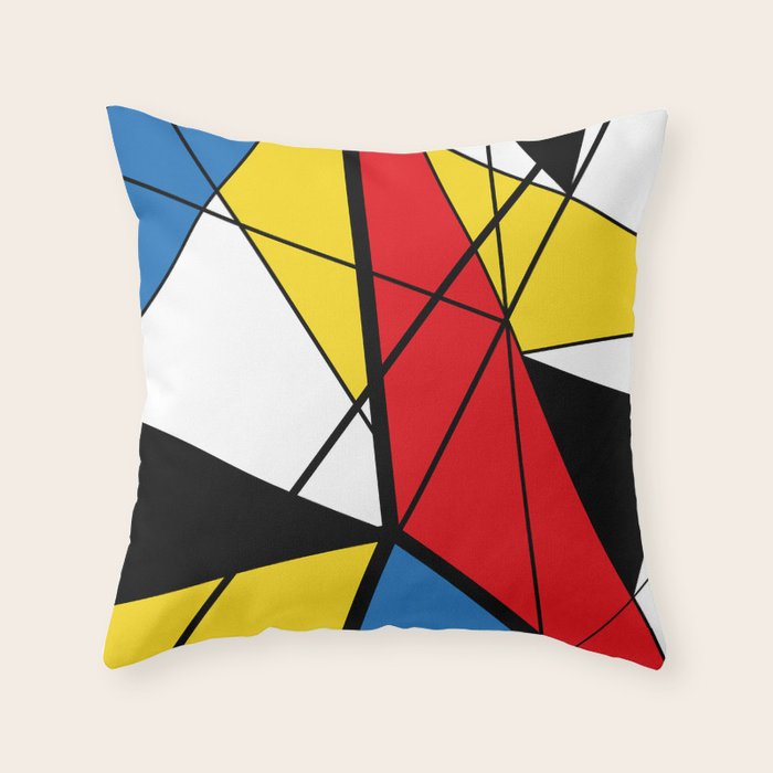 Mondrian Art Throw Pillow Gallery Image 6
