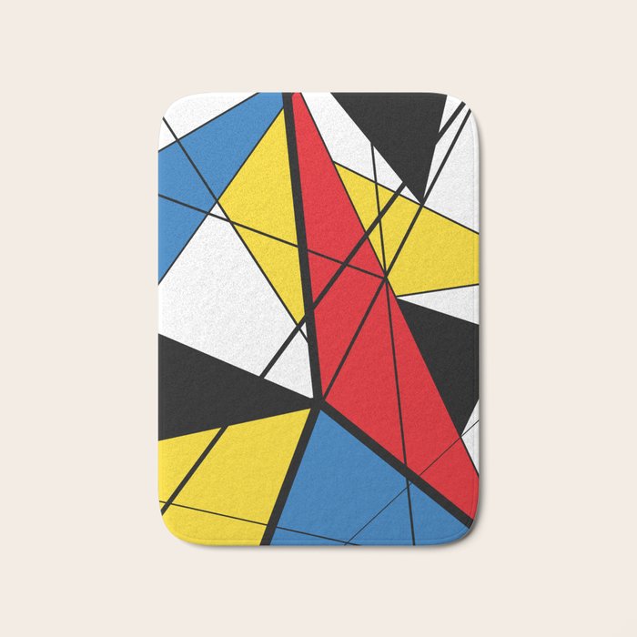 Mondrian Art Bath Mat Gallery Image 1