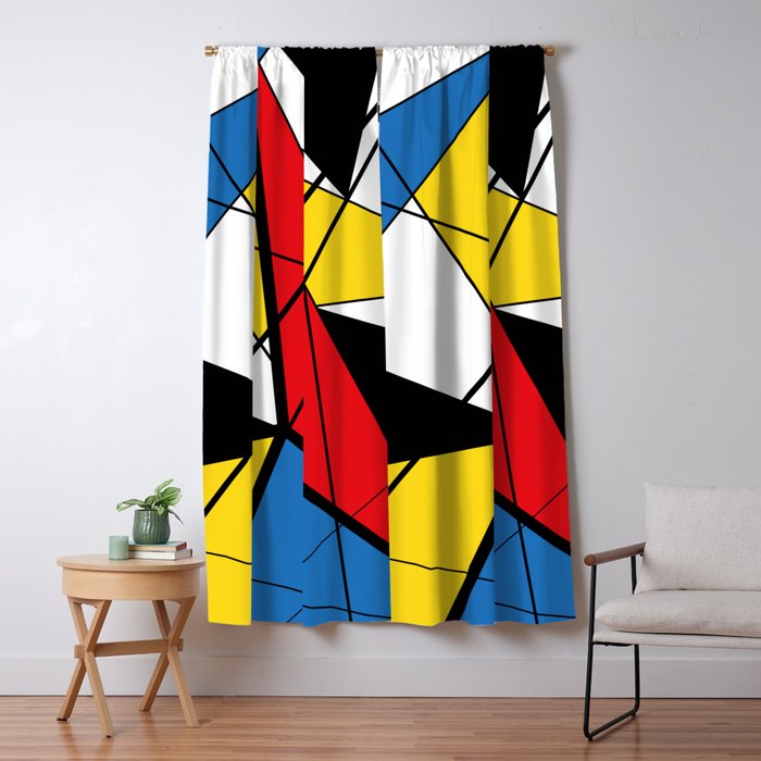 Mondrian Art Window Curtain Gallery Image 1