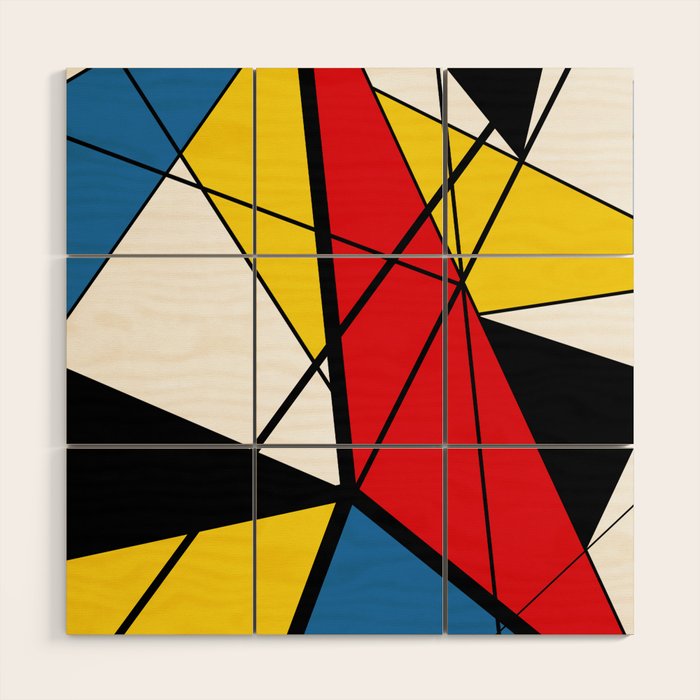 Mondrian Art Wood Wall Art Gallery Image 1