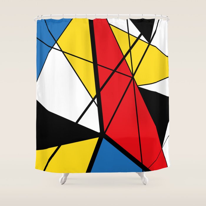Mondrian Art Shower Curtain Gallery Image 1