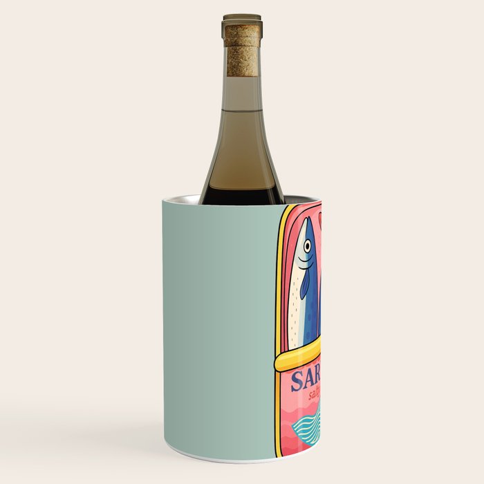 Tin of Love - Sardines in a Can with Heart Tail Wine Chiller Gallery Image 2