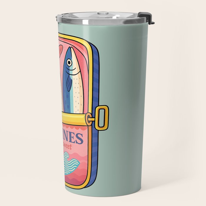 Tin of Love - Sardines in a Can with Heart Tail Travel Mug Gallery Image 2