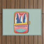 Tin of Love - Sardines in a Can with Heart Tail Outdoor Rug Gallery Image 1