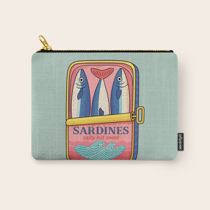 Tin of Love - Sardines in a Can with Heart Tail Carry All Pouch Gallery Image 1