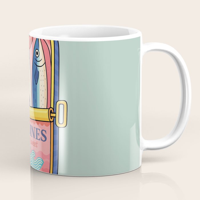 Tin of Love - Sardines in a Can with Heart Tail Coffee Mug Gallery Image 1